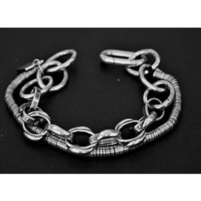 Shop Goti 925 Silver Bracelet Br2074 In Metallic