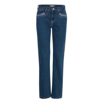 Shop Fransa Becca Tessa Jeans 2 In Mid Blouseue Denim In Blue