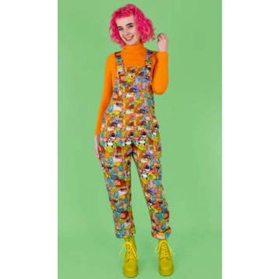 Shop Run And Fly X Katie Abey Weird & Wonderful Stretch Twill Dungarees