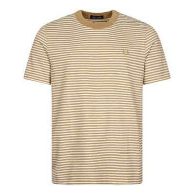 Shop Fred Perry Fine Stripe T-shirt In White