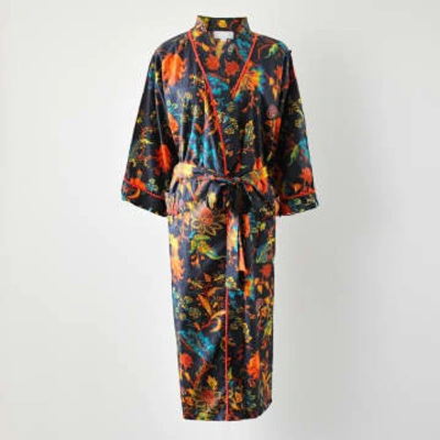 Shop Powell Craft Floral Cotton Dressing Gown