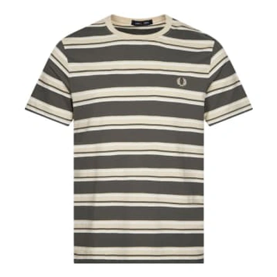 Shop Fred Perry Stripe T-shirt In Green