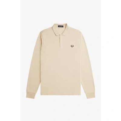 Shop Fred Perry M6006 Plain Long Sleeve Polo In Black