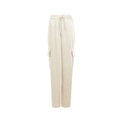 Shop French Connection Chloetta Cargo Trousers-silver Lining-74wac In Metallic
