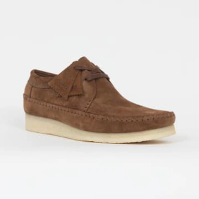 Shop Clarks Originals Weaver Suede Shoes In Brown