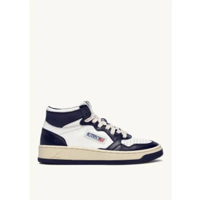 Shop Autry Medalist Mid Sneakers In Blue