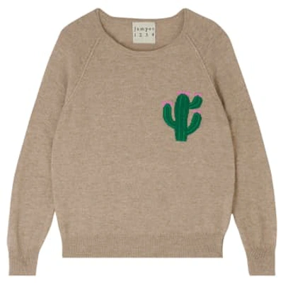 Shop Jumper 1234 Little Cactus Cashmere Sweater In Brown