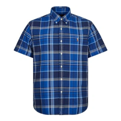 Shop Polo Ralph Lauren Short Sleeve Check Shirt In Blue