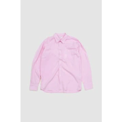 Shop Universal Works Patched Shirt Pink Stripe Mixed Classic