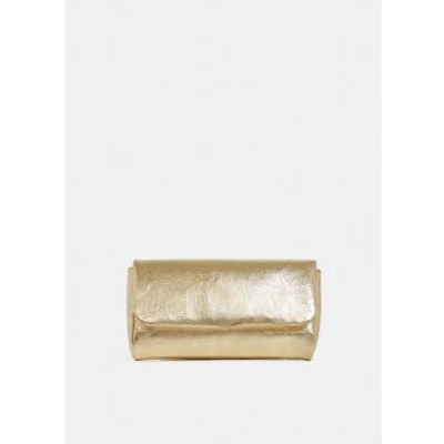 Shop Essentiel Antwerp Gold Fochet Metallic Clutch Bag