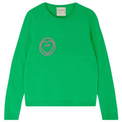 Shop Jumper 1234 Love Crew Sweater In Green Sweetie