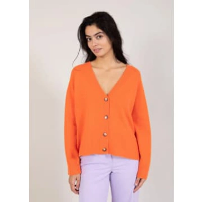Shop Coster Copenhagen Knit Cardigan In Orange