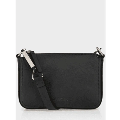 Shop Marc Cain Leather Mini Bag In Black Wb Tm.02 L10 Col 900