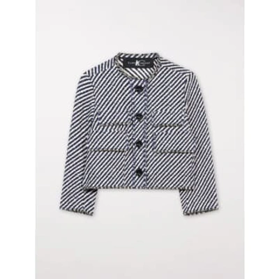 Shop Luisa Cerano Two-tone Tweed Jacket Multi