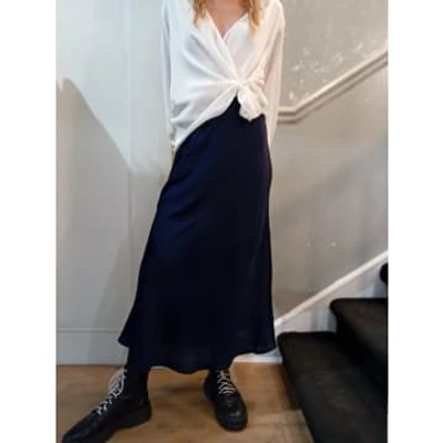 Shop Silk95five Chamonix Long Skirt In Blue