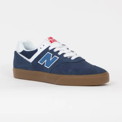 Shop New Balance Numeric 574 Vulc Trainers In Blue