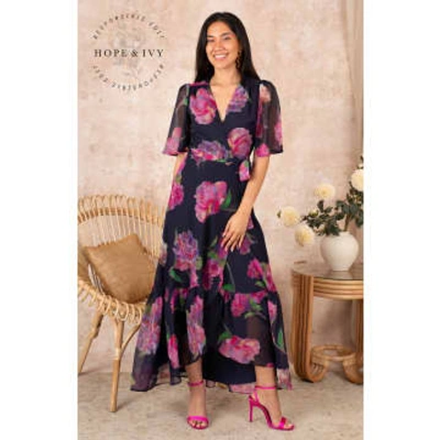 Shop Hope & Ivy Ashia Wrap Maxi Dress