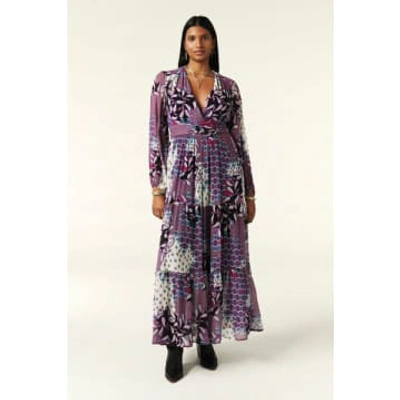 Shop Ba&sh Violet Bossy Print Maxi Dress In Purple