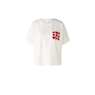 Shop Ouí Embroidered Pocket T-shirt Cloud Dancer