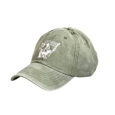 Shop Jim Green Base Cap Twill -olive Washed In Green