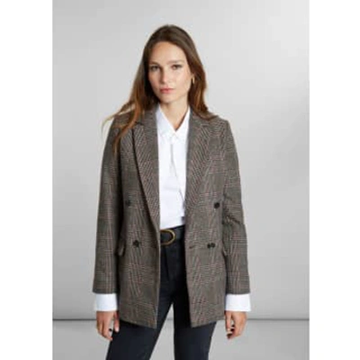 Shop L'exception Paris Checked Blazer Jacket Made In France
