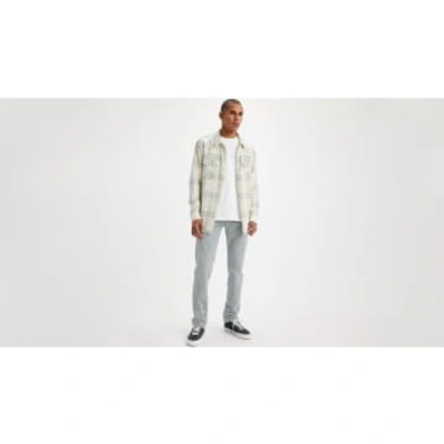 Shop Levi's Cream Touch Of Frost Garment Dye 511 Skinny Jeans In Neutrals