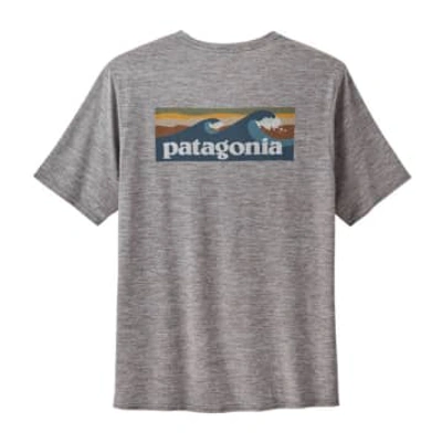 Shop Patagonia T-shirt Capilene Cool Daily Graphic Uomo Feather Grey