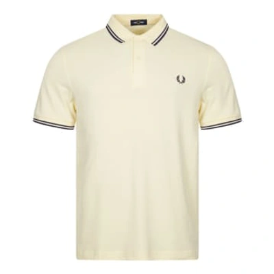 Shop Fred Perry Twin Tipped Polo Shirt In Neutrals