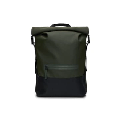 Shop Rains Green Trail Rolltop Backpack W3 14320