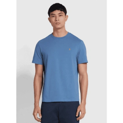 Shop Farah Danny T-shirt In Blue