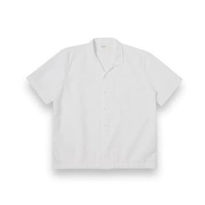 Shop Universal Works Road Shirt 30650 Delos Cotton White