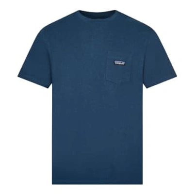 Shop Patagonia Daily Pocket T-shirt In Blue