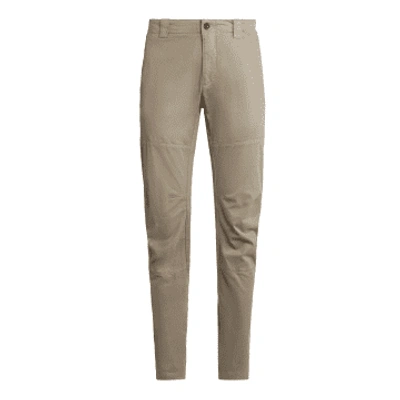 Shop C.p. Company Stretch Sateen Chino Pants Silver Sage In Metallic