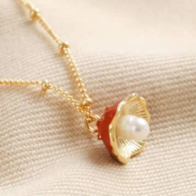 Shop Lisa Angel Pearl & Enamel Toadstool Charm Bracelet Gold
