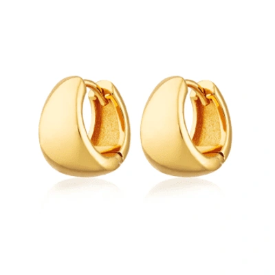 Shop Scream Pretty Bermuda Triangle Huggie Earrings In Gold