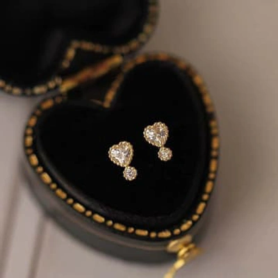 Shop Made The Edit Gold Love Heart Earring Studs 9ct Gold