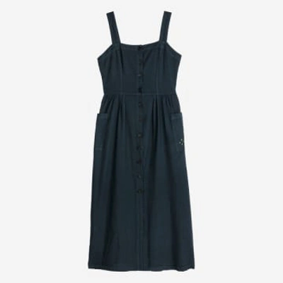 Shop Bobo Choses Navy Strappy Dress In Blue