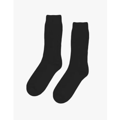 Shop Colorful Standard Merino Wool Blend Sock In Black