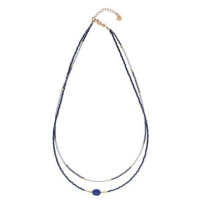 Shop A Beautiful Story Necklace Devotion In Blue