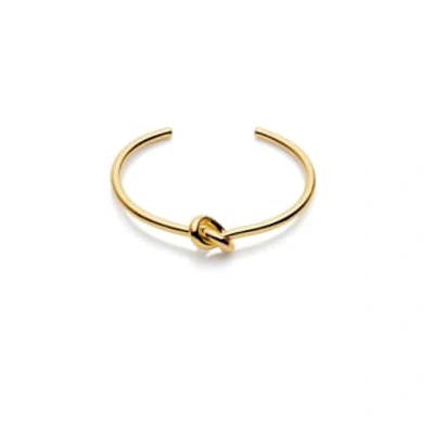 Shop Nordic Muse Knot Bangle In Gold