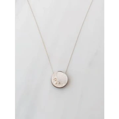 Shop Wolf & Moon Silver Crescent Moon Necklace In Metallic