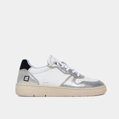 Shop Date Court 2.0 White & Silver Trainer