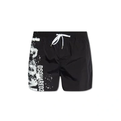 Shop Dsquared2 Swimwears For Man D7b645420 Black/whi