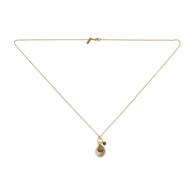 Shop Nkuku Idalia Labradorite Necklace In Gold