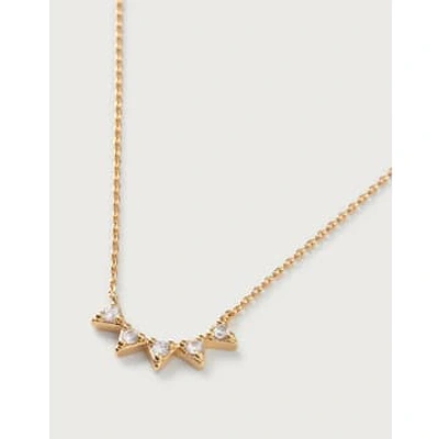 Shop Estella Bartlett Cz Bunting Necklace In Gold