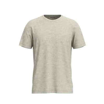 Shop Selected Homme Slhaspen Vetiver Egret T-shirt