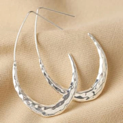 Shop Lisa Angel Teardrop Hoop Earrings Silver In Metallic