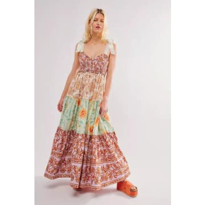 Free People Bluebell Mixed Print Cotton Maxi Dress
