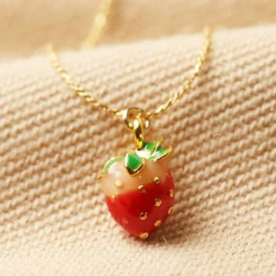 Shop Lisa Angel Strawberry Charm Necklace Gold