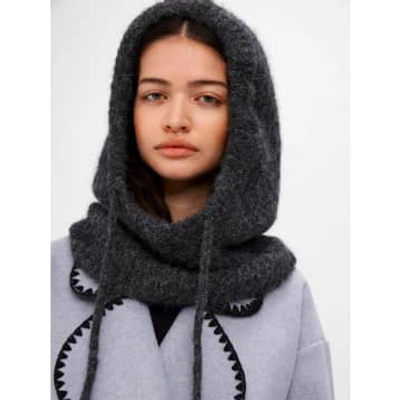 Shop Object Milu Knitted Balaclava In Grey